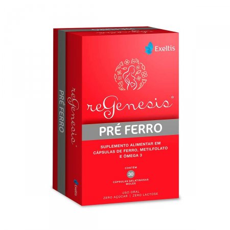 Suplemento Alimentar ReGenesis Pré Ferro com 30 cápsulas