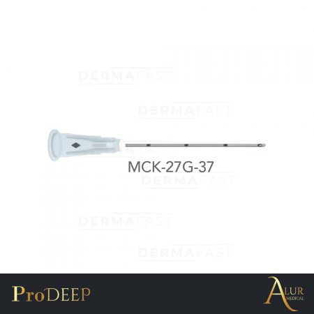 Microcânula metálica para procedimentos de preenchimento tamanho 27G 37mm - MCK-27G-37 - ProDEEP Cx25un - ALUR MEDICAL