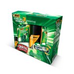 Kit Aparelho de Barbear Bic Comfort 3 Sensitive Advance com 4 unidades + Espuma de Barbear