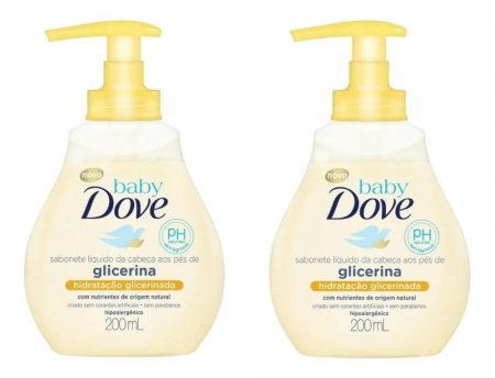 Sabonete Líquido Dove Baby Hidratação Glicerinada com 2 unidades de 200ml