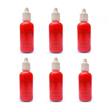 Kit 6 Gota Milagrosa para Pés Rachadura e Ressecamento 30ml Natty Vida
