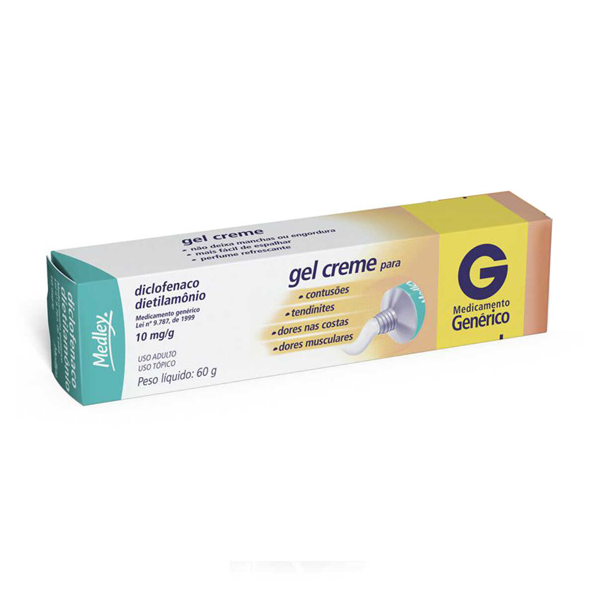 Diclofenaco de Dietilamônio Gel 11,6mg/g Genérico Medley 60g