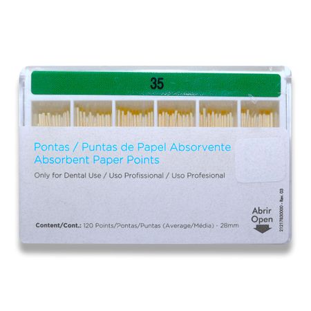 Cone de Papel Iso 28mm com 120 - Dentsply Sirona Cone de Papel Iso 35 28mm - Dentsply Sirona