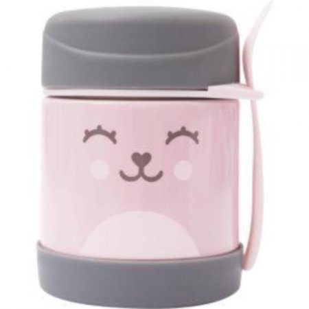 Pote Térmico C/ Colher - Gumy Rosa Buba Baby