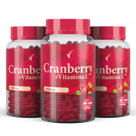 Kit 3 Cranberry 60 Cápsulas Eleve Life