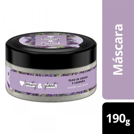 Máscara de Tratamento Love, Beauty And Planet Smooth And Serene Óleo de Argan e Lavanda com 190g
