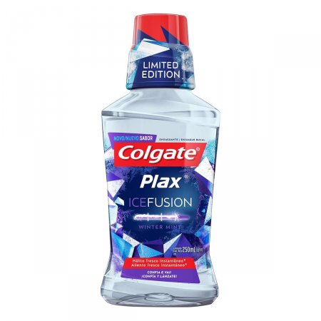 Enxaguante Antisséptico Bucal Colgate Plax Ice Fusion Winter Mint com 250ml