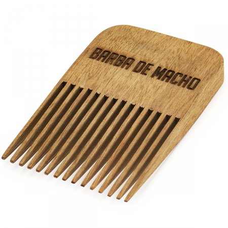 Pente De Madeira Barba E Cabelo - Garfo Original
