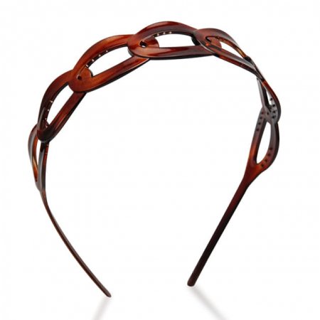 F2810 Tiara detalhe tartaruga 4,0cm lg
