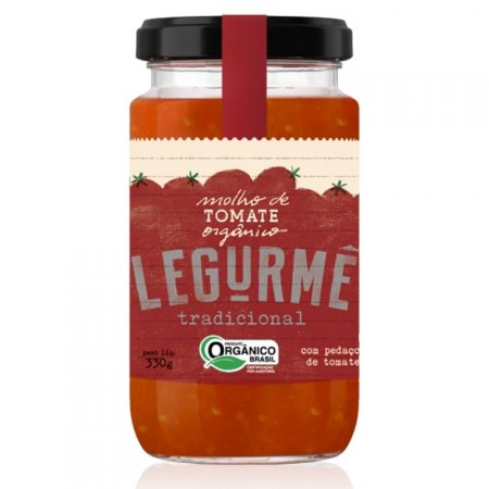 Molho Tomate Orgânico Legurmê c pedaços tomate 3und 330g cad