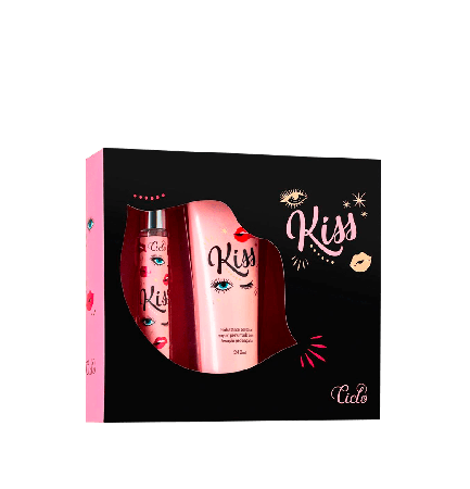 Ciclo Cosméticos Kit Feminino Kiss Deo Colônia 30ml + Hidratante Corporal 240ml