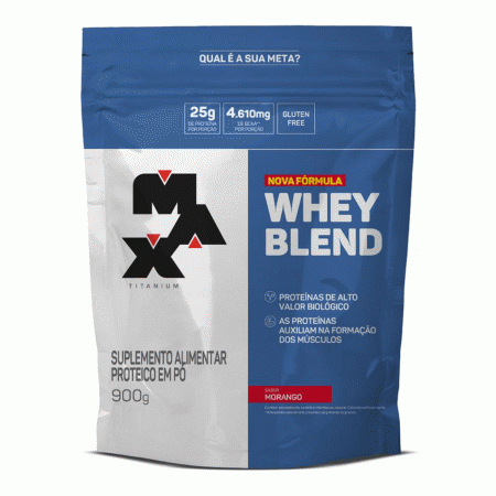 Whey Blend Refil 900g Sabor: Morango