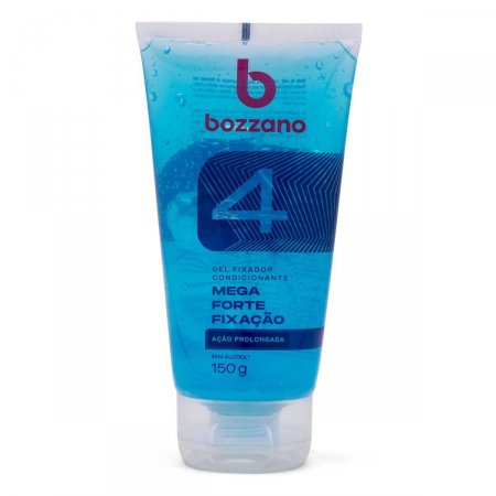 Gel Fixador Condicionante Bozzano Ação Prolongada Mega Forte Fixação 4 Bisnaga com 150g