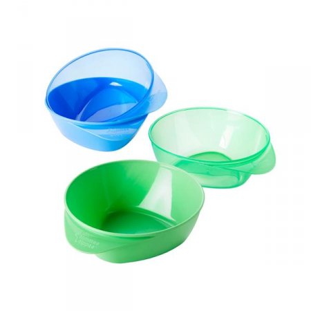 Kit 4 Pratos Fundos Easy Scoop Tommee Tippee Verde com Azul- TT041