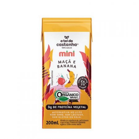 Kit com 12 A Tal da Castanha Mini Maçã e Banana 200ml