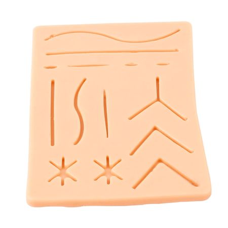 Simulador de Pele para Treinamento de Sutura - 17,3 x 11,5 x 0,5cm - SG05 Placa - Ortho Pauher Simulador de Pele para Treinamento de Sutura Skingel - 17,3x11,5x0,5cm