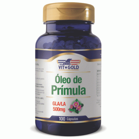 Óleo de Prímula Vit Gold 500mg com 100 Cápsulas