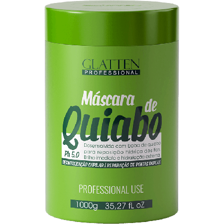 Glatten Professional Quiabo - Máscara Desintoxicação Capilar 1kg