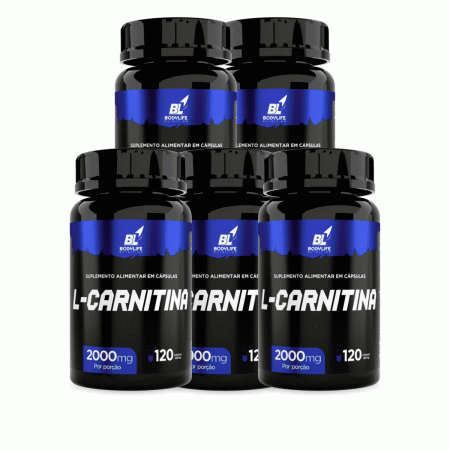 L-Carnitina 2000mg 5 Unidades C/120 Caps 600mg - Linduras