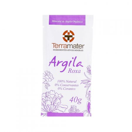 Máscara de Argila Terramater Roxa Orgânica 40g