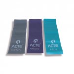 Kit Bands, 3 Faixas Bands + 3 Mini Bands, TPE, Facil Médio e Difícil, Azul Roxo e Cinza, T270, Acte Sports