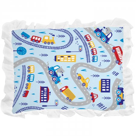 Travesseiro com Babado - Azul 1