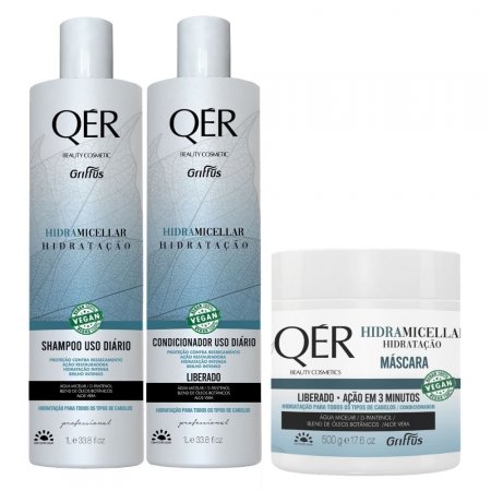 Kit HidraMicelar Shampoo + Condicionar 1L + Mascara 500g