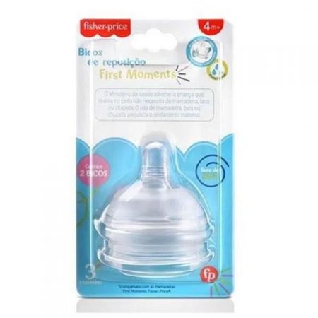 Bico de Mamadeira Fisher Price Multikids Tamanho 3 C/ 2 Un