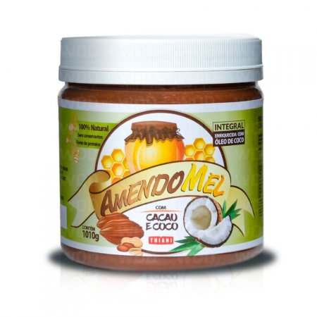 PASTA DE AMENDOIM 1KG - AMENDOMEL Sabor: Cacau e Coco