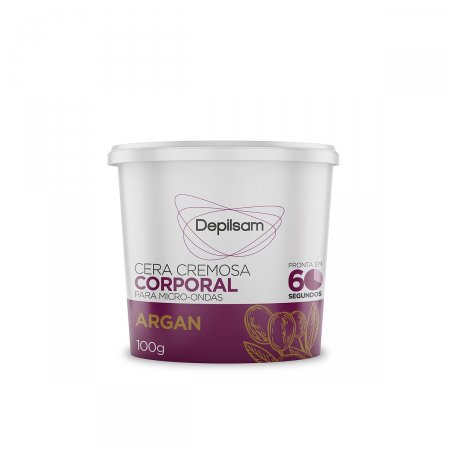 Cera Cremosa para Micro-ondas Depilsam Óleo de Argan com 100g