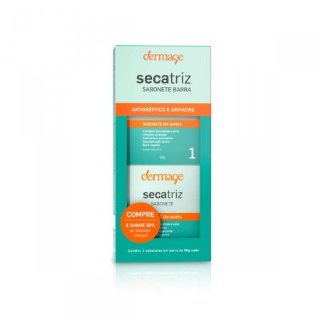 Kit Sabonete em Barra Antiacne Dermage Secatriz com 2 unidades