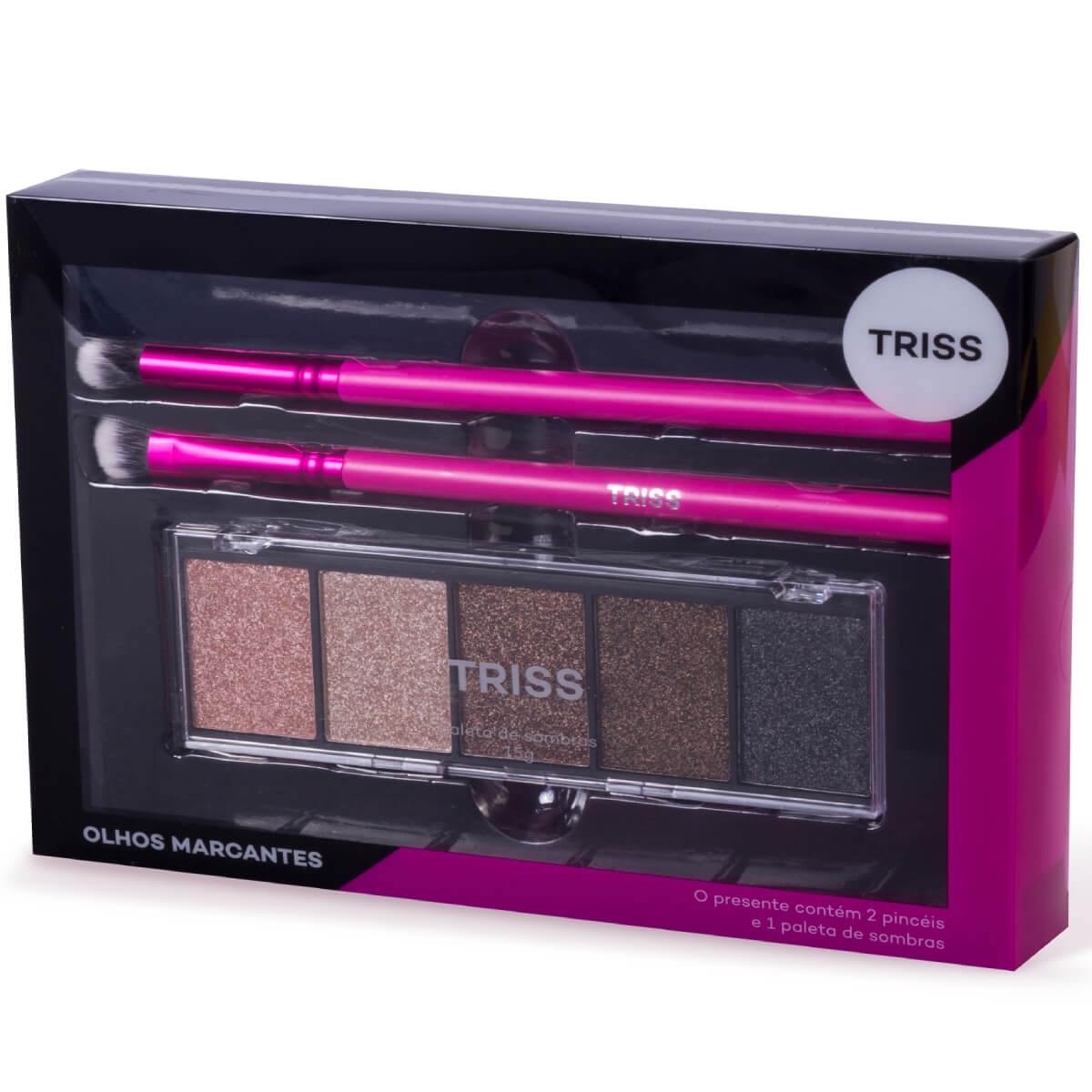 Kit Triss Sombra 5 Cores + 2 Pincéis de Olho