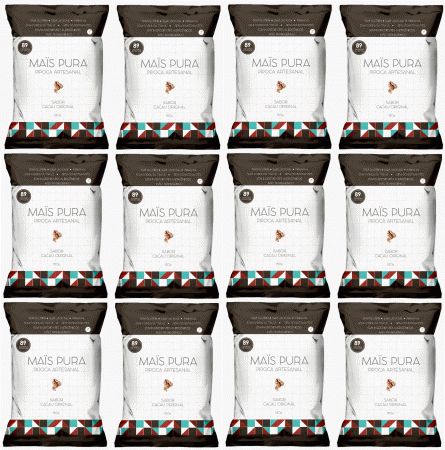 Kit com 12 Pacotes Mais Pura Sabor Cacau Original 150g