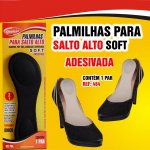 Palmilha para Salto Alto Soft Adesiva Preta