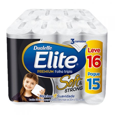 Papel Higiênico Folha Tripla Elite 16 Rolos