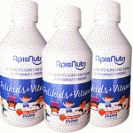 Kit 3x Polikids + Vitamin 240ml, ApisNutri, Sabor Morango
