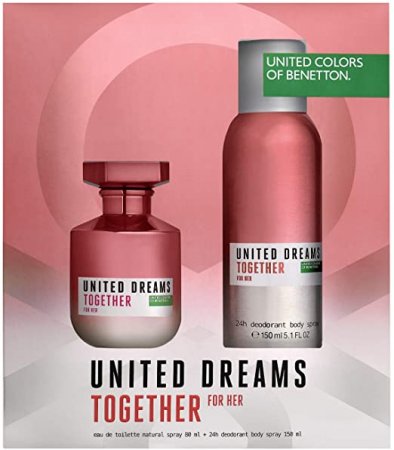 Kit United Dreams Together For Her Benetton - Eau de Toilette 80ml + Desodorante 150ml