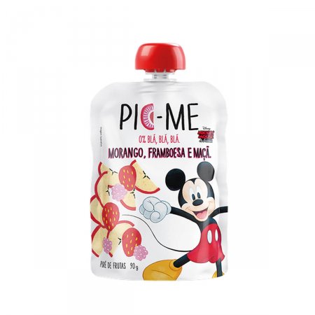 Purê de Fruta Pic-Me Disney Sabor Morango, Framboesa e Maçã
