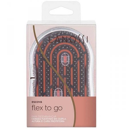 Escova de Cabelo Desembaraçante Pocket Rosa Lanossi LS0035