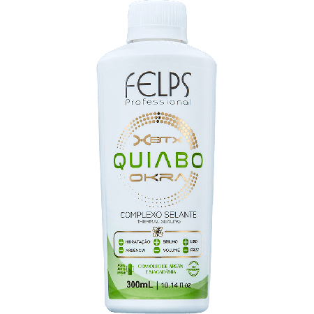 Felps Professional XBTX Quiabo Okra - Escova Progressiva Orgânica Sem Formol 300ml