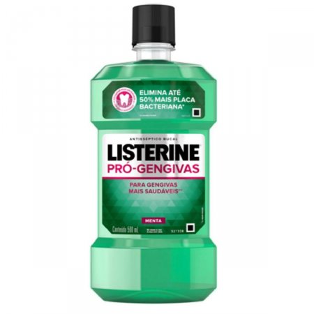 Enxaguante Antisséptico Bucal Listerine Pró-Gengivas Menta com 500ml