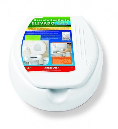 Elevador de Assento Sanitário com Tampa 7,5cm - Mebuki