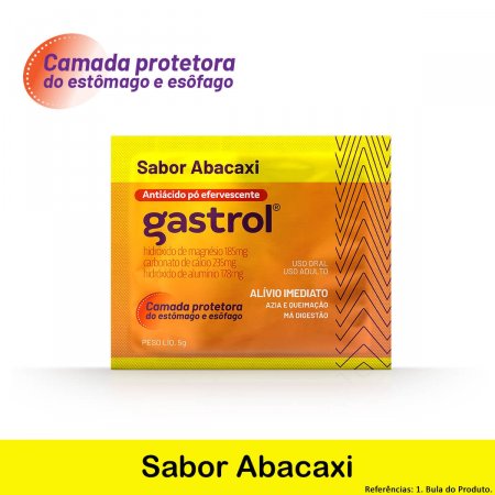Gastrol 185/235/178mg Abacaxi Pó Efervescente com 5g