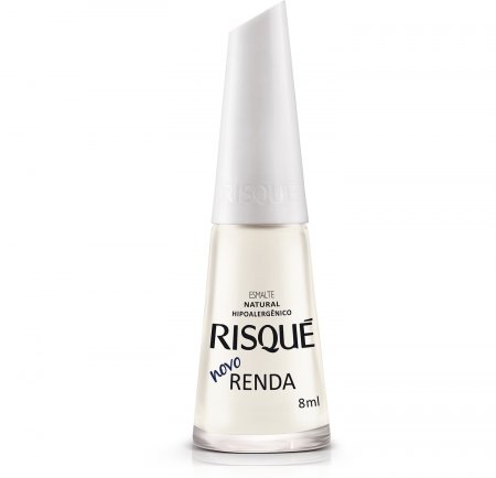 Esmalte Risqué Branco Natural Novo Renda 8ml