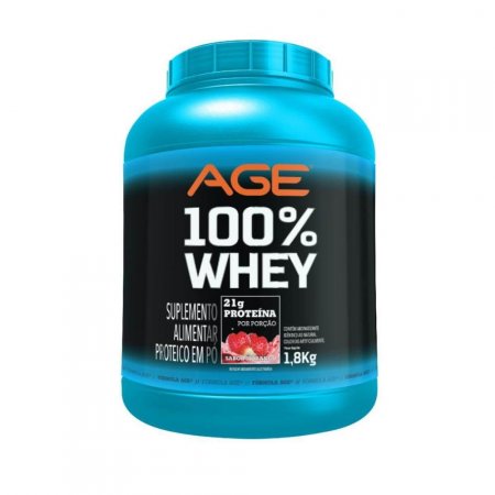 WHEY 100% PURE (1,8kg) - Morango - AGE