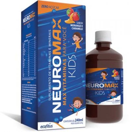 Neuromax Kids Ecofitus Sabor Morango e Caramelo 240ml