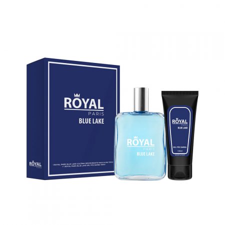 Kit de Perfume Masculino Blue Lake Royal Paris - Deo Colônia 100ml + Gel Pós Barba 100ml