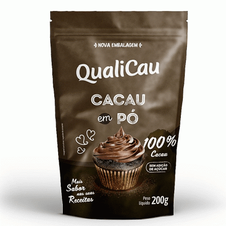 Cacau em pó Alcalino 100% Qualicoco 200g