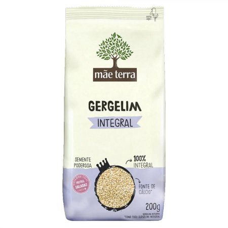 Gergelim Branco Integral 200g Mãe Terra