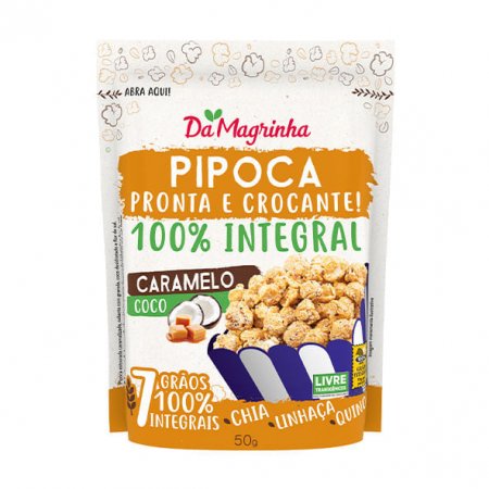 Pipoca Integral Da Magrinha Caramelo e Coco 50g